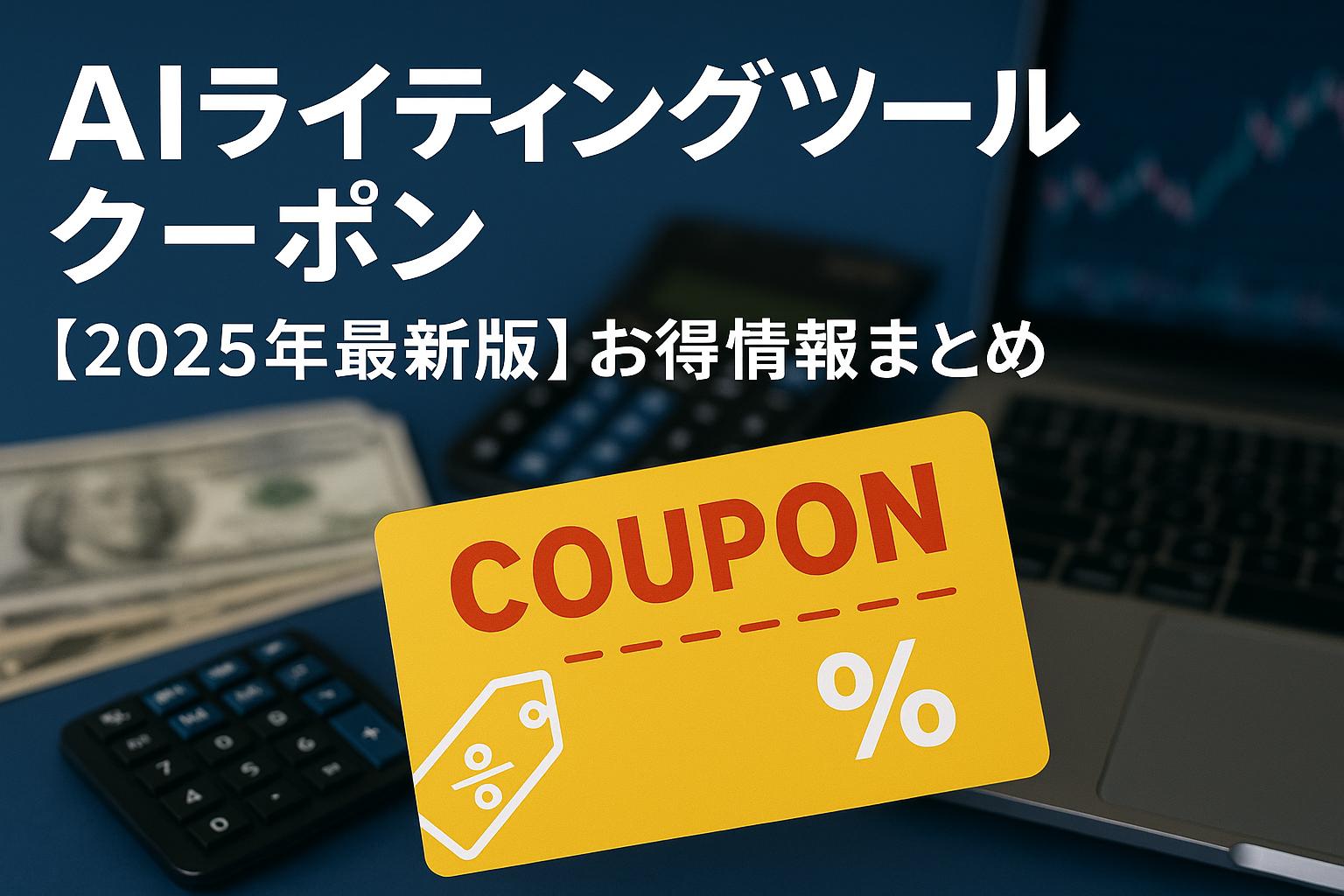 AIライティングツールクーポンイラスト