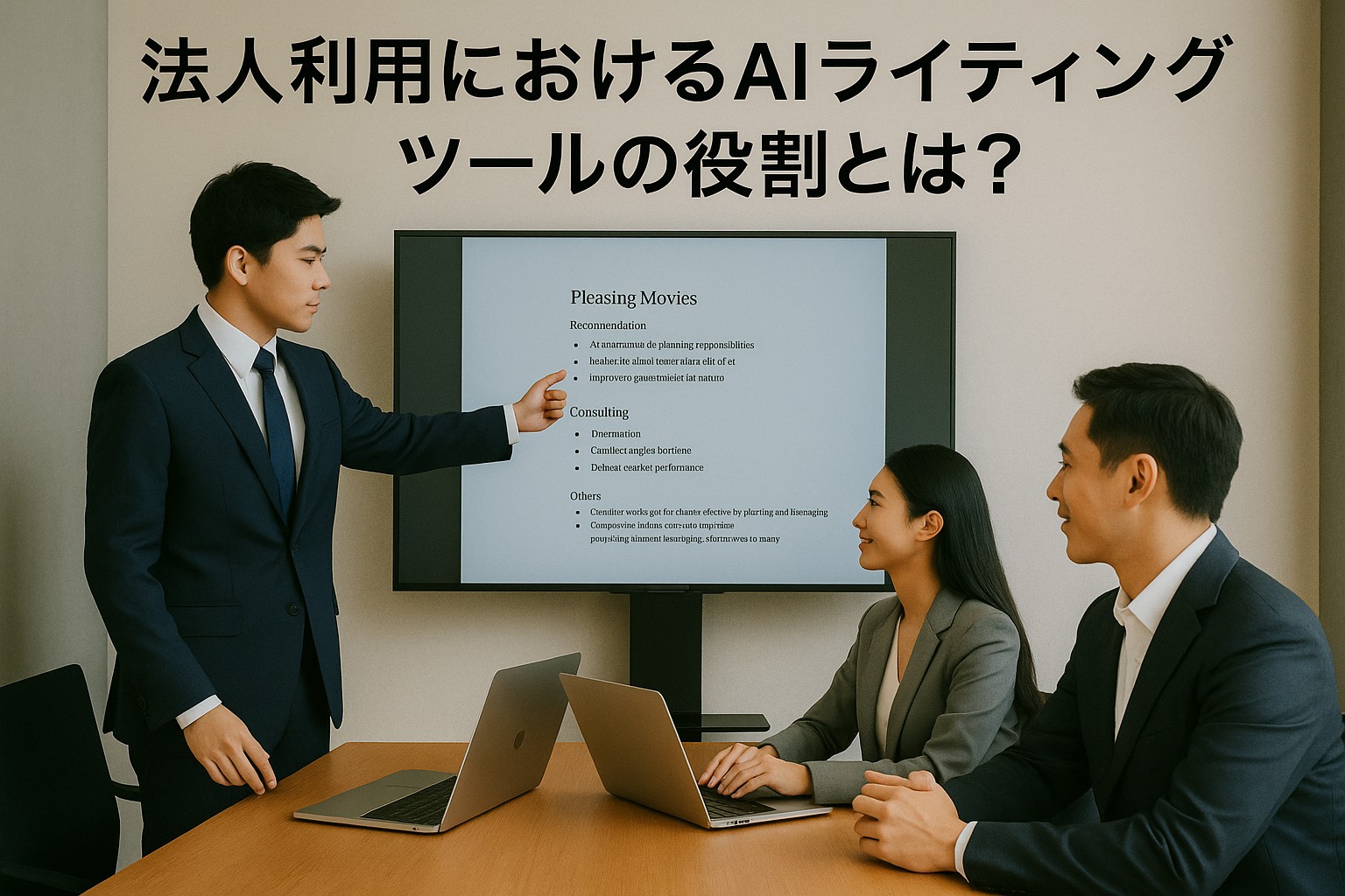 AIライティングツール法人向け役割とは？